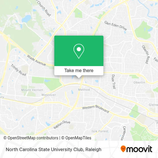 North Carolina State University Club map