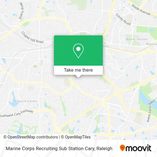 Marine Corps Recruiting Sub Station Cary map