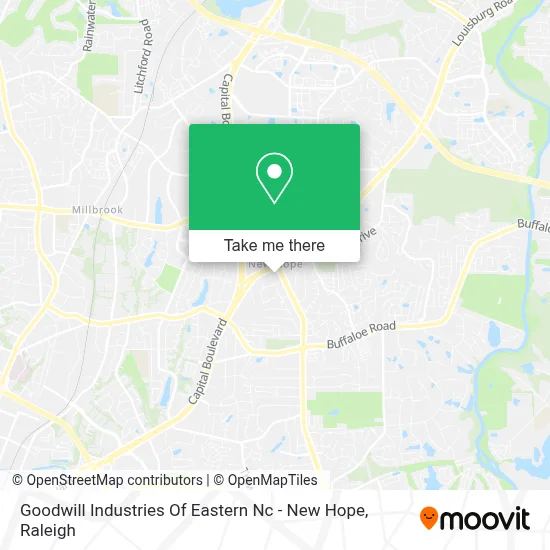 Goodwill Industries Of Eastern Nc - New Hope map