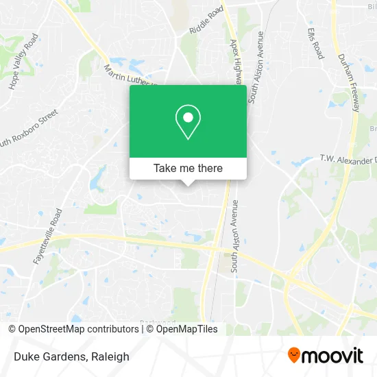 Duke Gardens map