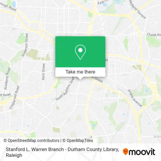 Stanford L. Warren Branch - Durham County Library map