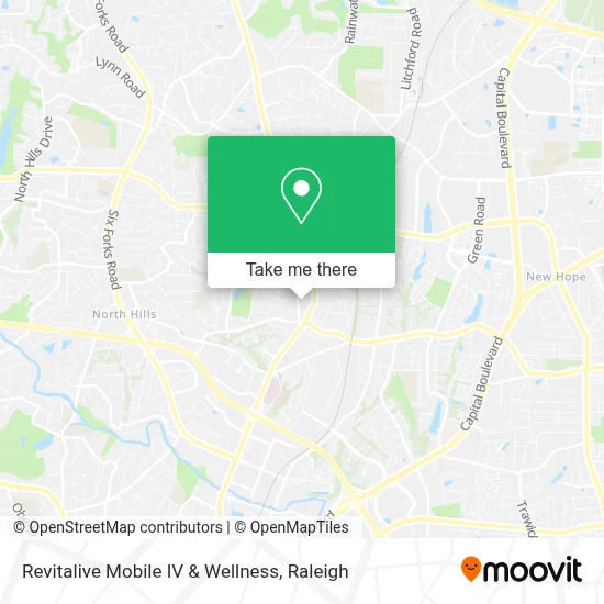 Revitalive Mobile IV & Wellness map