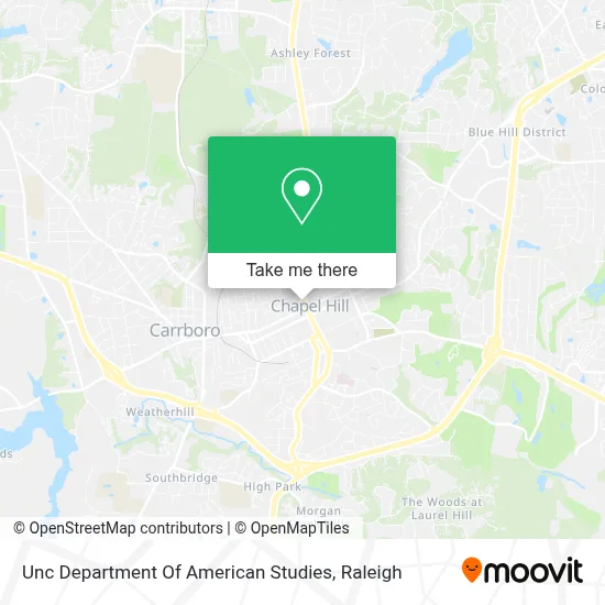 Unc Department Of American Studies map