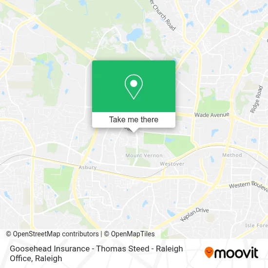 Goosehead Insurance - Thomas Steed - Raleigh Office map