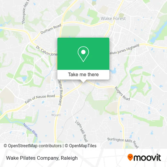 Wake Pilates Company map