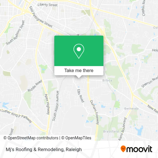 Mj's Roofing & Remodeling map
