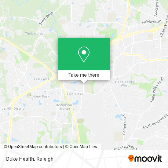 Duke Health map