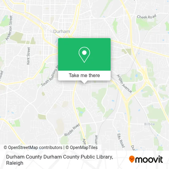 Durham County Durham County Public Library map