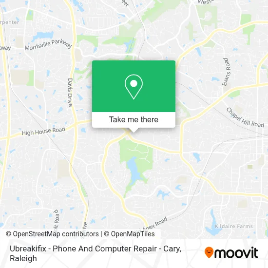 Ubreakifix - Phone And Computer Repair - Cary map