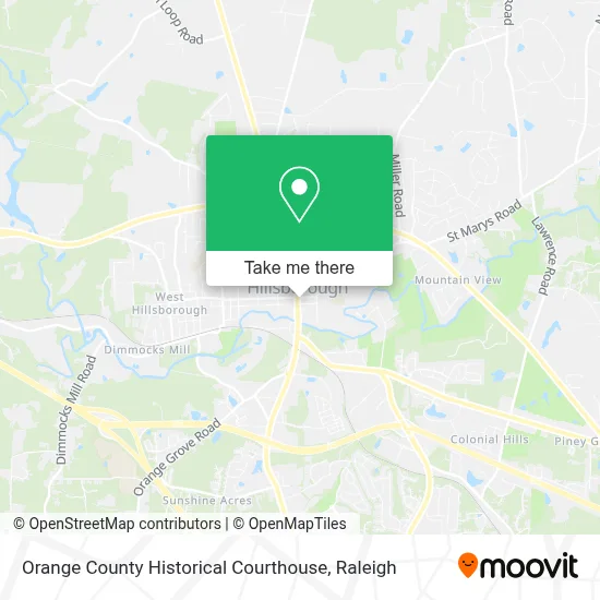 Orange County Historical Courthouse map
