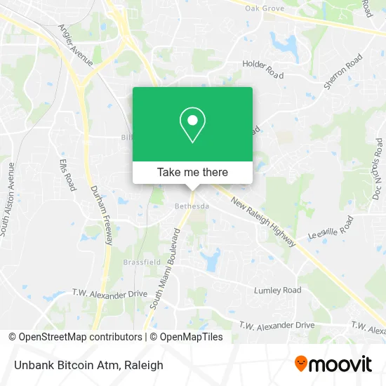 Unbank Bitcoin Atm map