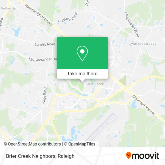 Brier Creek Neighbors map