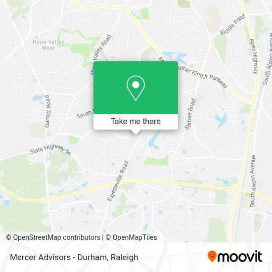 Mercer Advisors - Durham map
