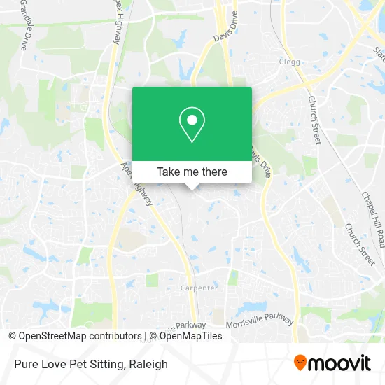 Pure Love Pet Sitting map
