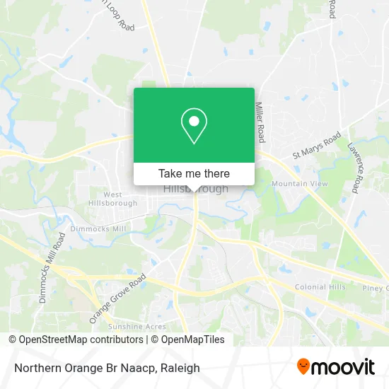Northern Orange Br Naacp map