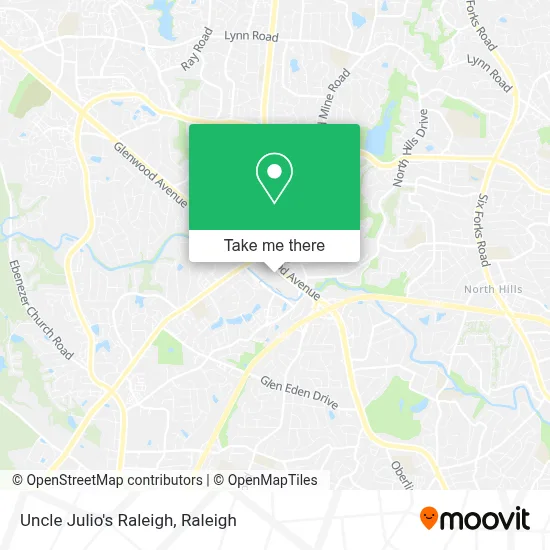Uncle Julio's Raleigh map