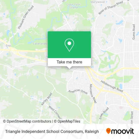 Triangle Independent School Consortium map