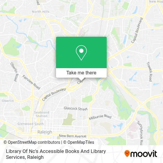 Library Of Nc's Accessible Books And Library Services map