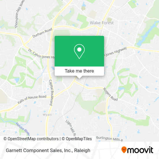 Garnett Component Sales, Inc. map