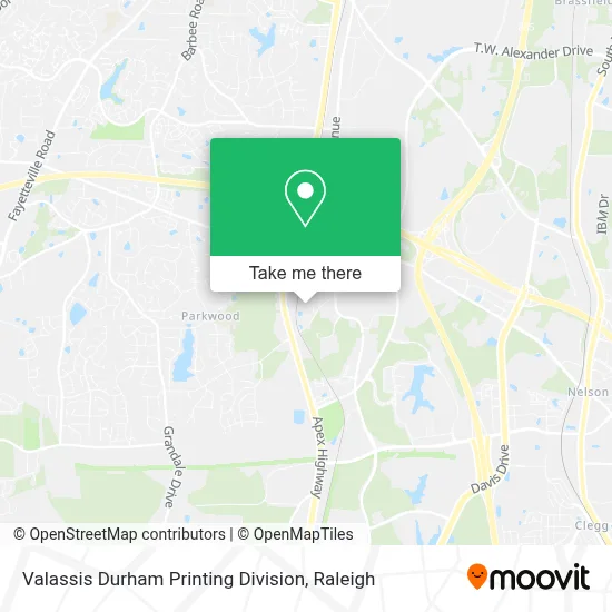 Valassis Durham Printing Division map