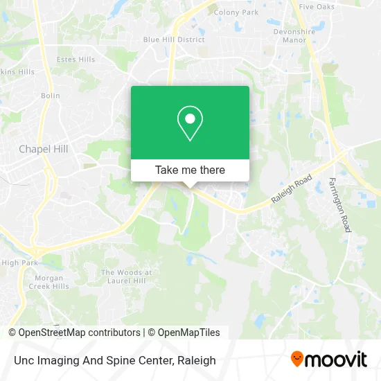 Unc Imaging And Spine Center map