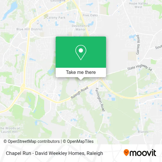 Chapel Run - David Weekley Homes map