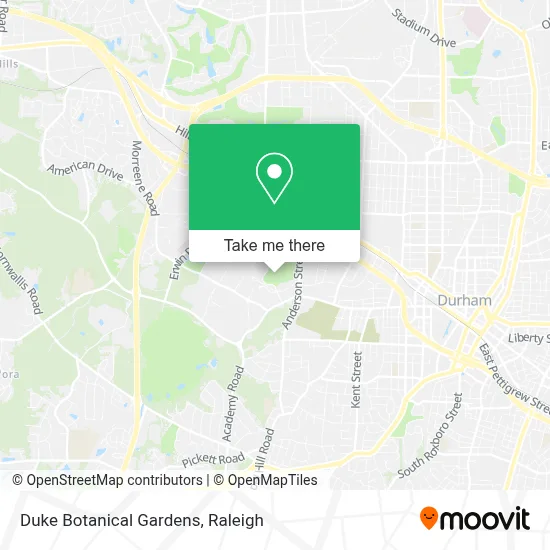 Duke Botanical Gardens map