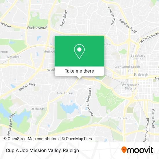 Cup A Joe Mission Valley map