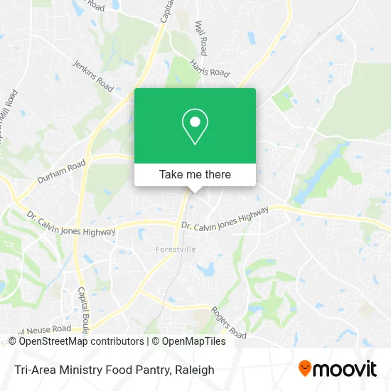 Tri-Area Ministry Food Pantry map