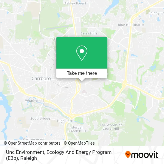 Unc Environment, Ecology And Energy Program (E3p) map