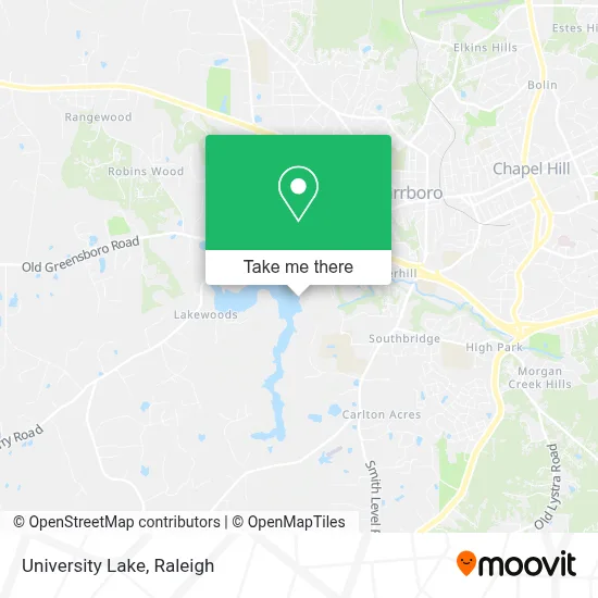 University Lake map