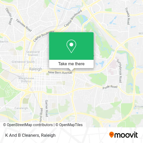 K And B Cleaners map