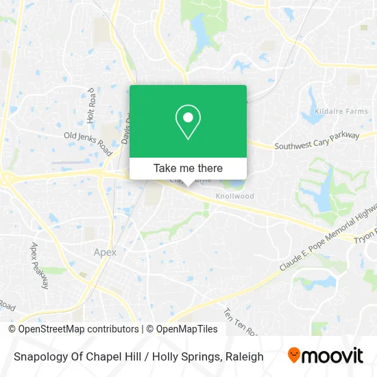 Snapology Of Chapel Hill / Holly Springs map