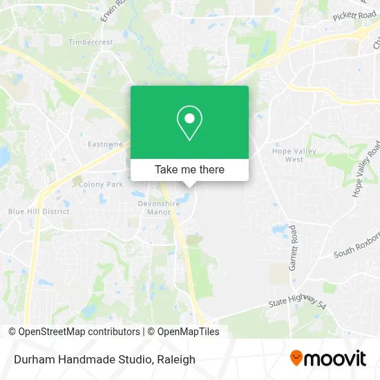 Durham Handmade Studio map