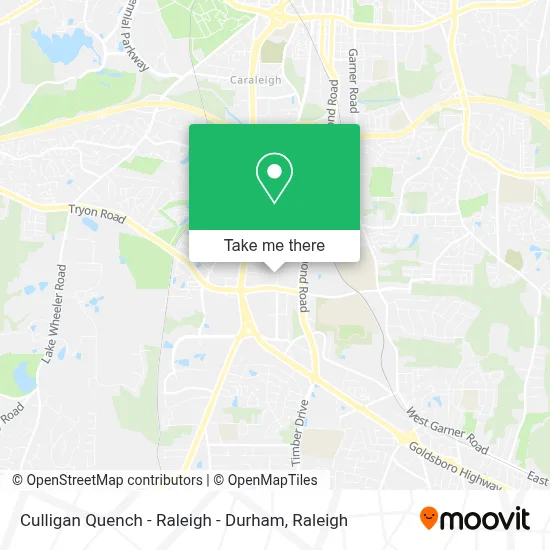 Culligan Quench - Raleigh - Durham map