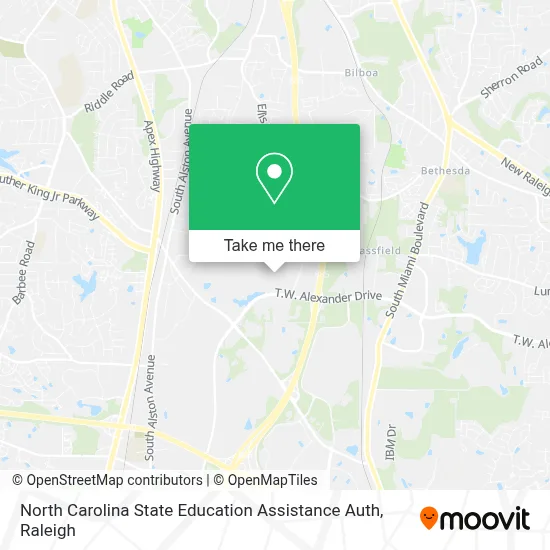 North Carolina State Education Assistance Auth map