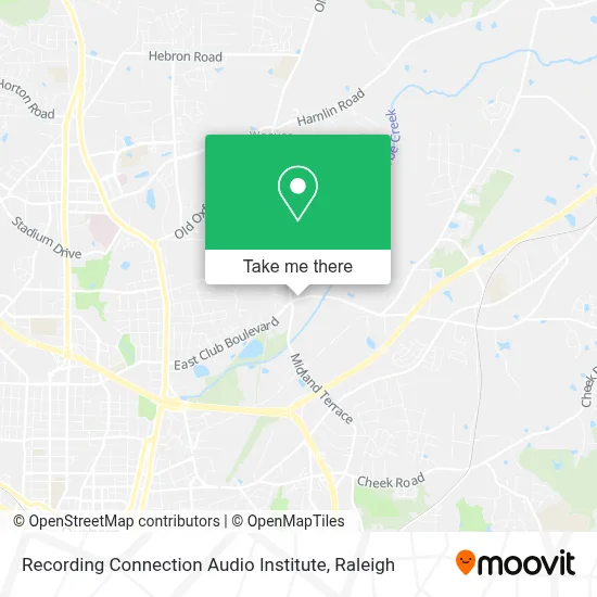 Recording Connection Audio Institute map