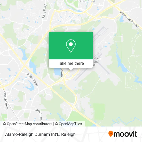 Alamo-Raleigh Durham Int'L map