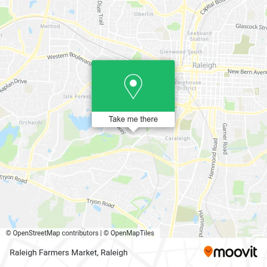 Raleigh Farmers Market map