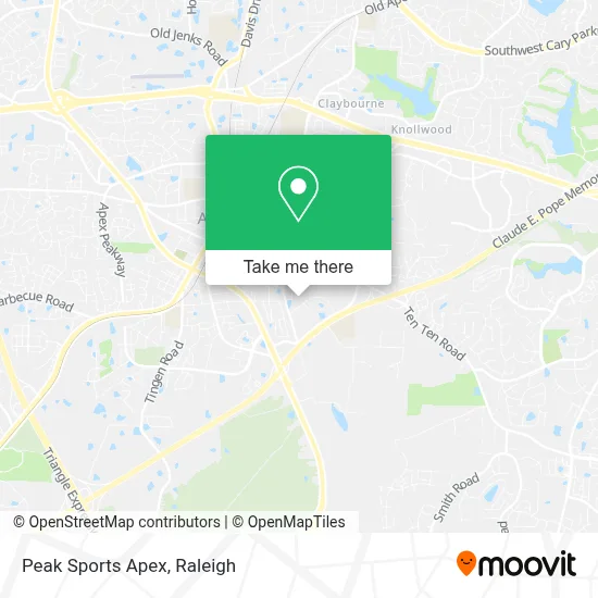 Peak Sports Apex map