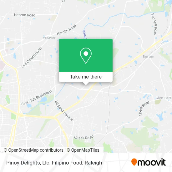 Pinoy Delights, Llc. Filipino Food map