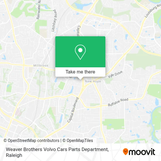 Weaver Brothers Volvo Cars Parts Department map