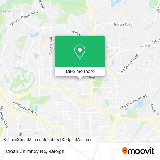 Clean Chimney Nc map
