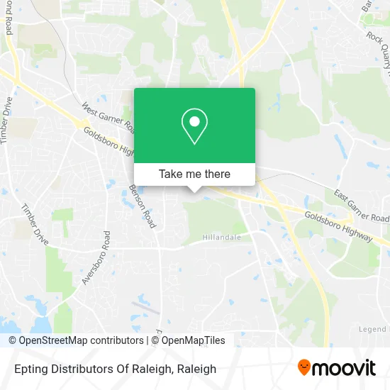 Epting Distributors Of Raleigh map