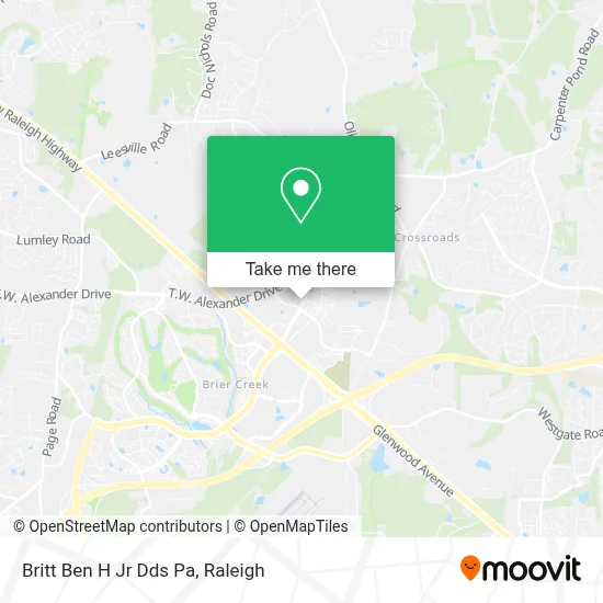 Britt Ben H Jr Dds Pa map