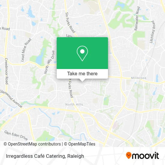Irregardless Café Catering map