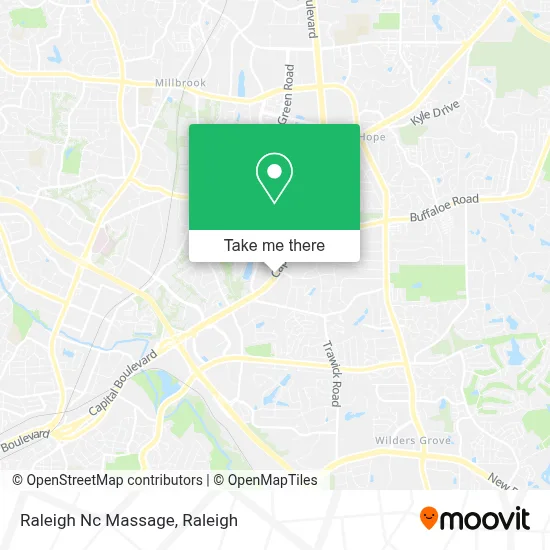 Raleigh Nc Massage map