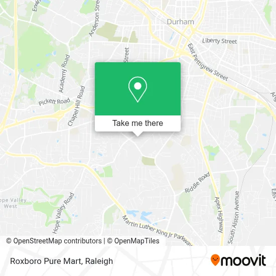 Roxboro Pure Mart map