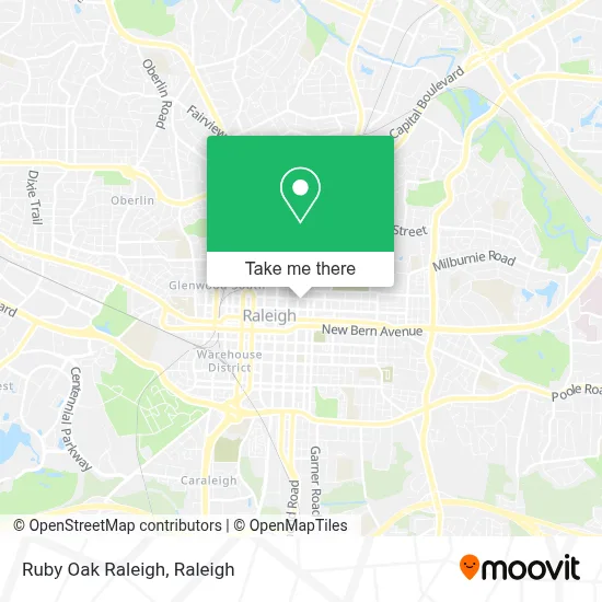Ruby Oak Raleigh map