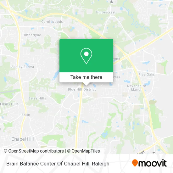 Brain Balance Center Of Chapel Hill map